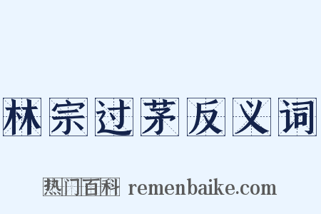 林宗过茅反义词是什么意思的图片